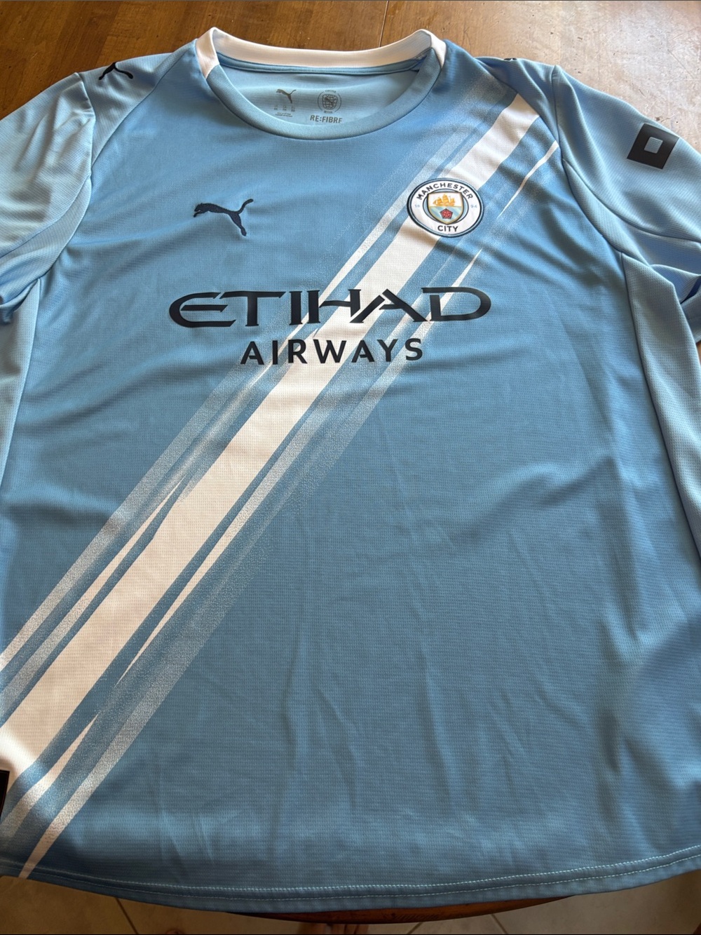 Puma Light Blue/White Manchester City Etihad Jersey